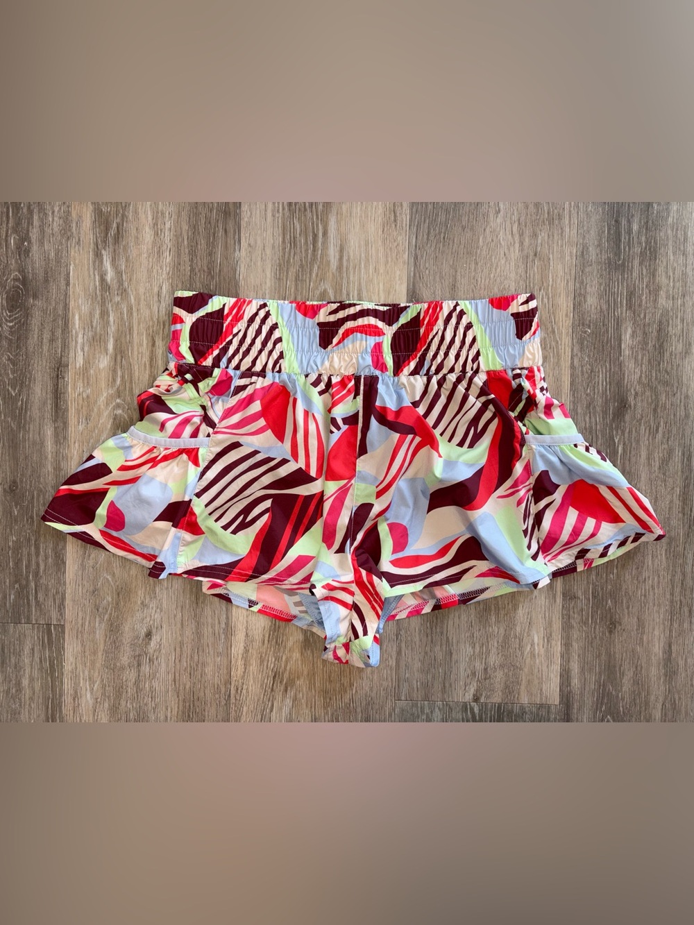 Free People Movement Get Your Flirt On Shorts in Moonlit Combo size M